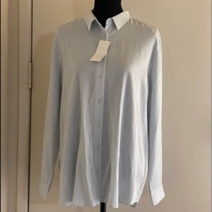 Light blue button up